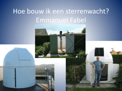 Hoe bouw ik een sterrenwacht?