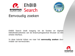 Eenvoudig zoeken - Erasmushogeschool Brussel