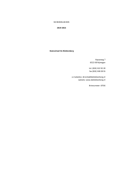schoolgids 2014-2015 - Basisschool De Klokkenberg