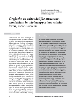 Grafische en inhoudelijke structuur- aanduiders in