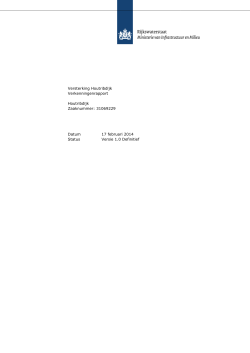 Verkenningenrapport - Commissie voor de milieueffectrapportage