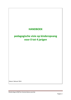 pedagogisch beleid - Kinderdagverblijf het Amsterdamse Poortje