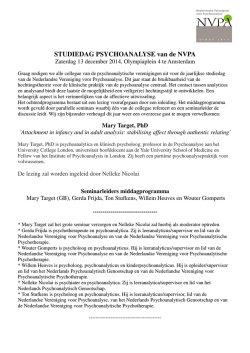 informatie NVPA studiedag - Nederlandse Vereniging voor