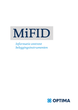 Informatie omtrent beleggingsinstrumenten
