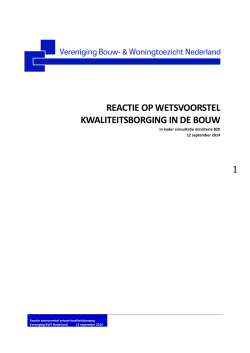 VBWTN - reactie consultatie wetsvoorstel PKB versie 12 09 2014