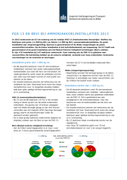 pgs 13 en bevi bij ammoniakkoelinstallaties 2013