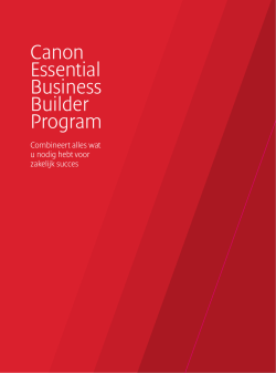 Canon Essential Business Builder Program