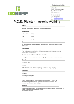 P.C.S. Pleister - korrel afwerking