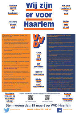 Stem woensdag 19 maart op VVD Haarlem