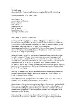 Notulen Ledenvergadering - Belangenvereniging Sluisvaart