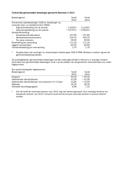 tarievenlijst 2014 - Gemeente Beemster