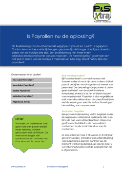Is Payrollen nu de oplossing?