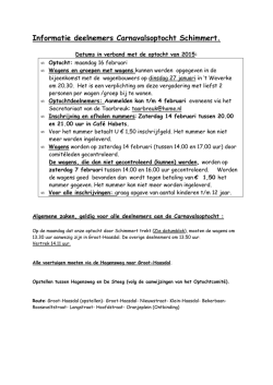 Informatie deelnemers optocht 2014.