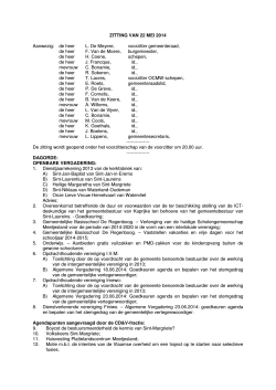 Gemeenteraadsbesluiten van 22 mei 2014 - Gemeente Sint