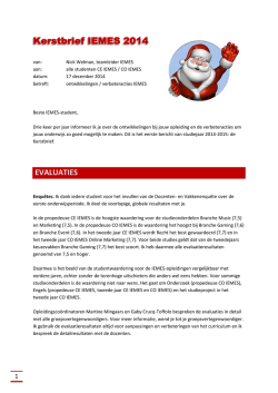 Lees hier: Kerstbrief IEMES 2014