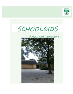 SCHOOLGIDS - De Wingerd