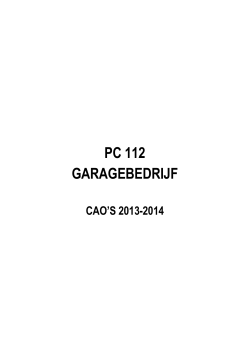 Cao-gids garages (versie 2013-2014)
