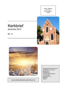 Kerkbrief december 2014 - Protestantse Kerk