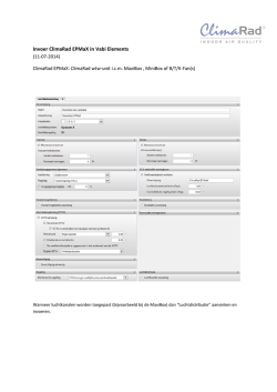 Invoer ClimaRad EPMaX in Vabi Elements