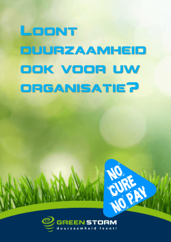 No Cure No Pay! - GreenStorm.nl
