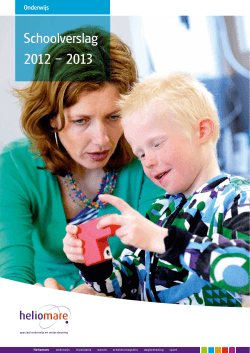 Klik hier voor het Schoolverslag 2012 - 2013