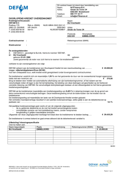DOORLOPEND KREDIET OVEREENKOMST