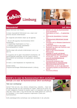 Nieuwsbrief Cubiss Limburg