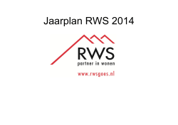 Jaarplan RWS 2014 - RWS partner in wonen
