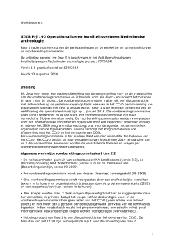 1 SIKB Prj 192 Operationaliseren kwaliteitssysteem Nederlandse