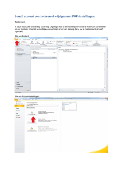E-mail account controleren of wijzigen met POP-instellingen
