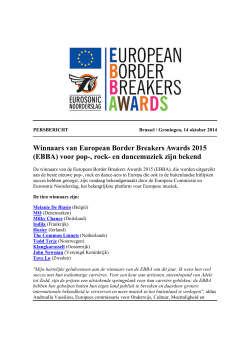 Winnaars van European Border Breakers Awards