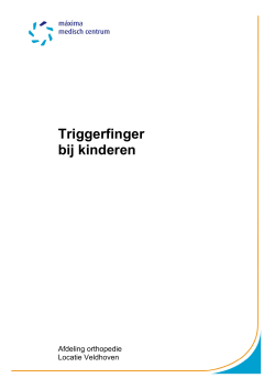 Triggerfinger bij kinderen