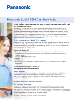 Panasonic LUMIX TZ55 Cashback Actie