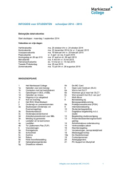 Infogids studenten 2014-2015