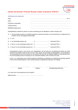 FKIC formulier Onderlinge - A van de Hoef verzekeringen