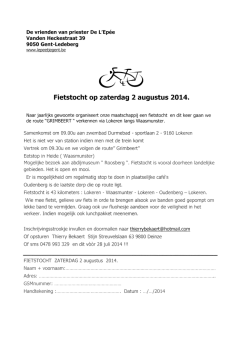 Fietstocht op zaterdag 2 augustus 2014.