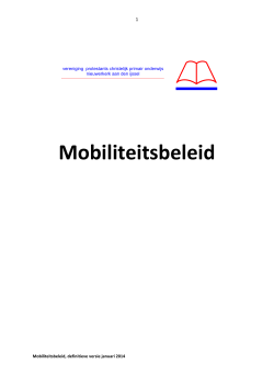 20140129 Mobiliteitsbeleid definitief