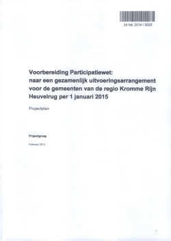 6b. Stand van zaken invoering participatiewet