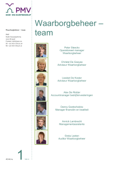 Waarborgbeheer – team