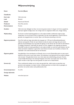Wijnomschrijving - Kookvereniging de Eenhoorn