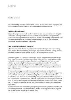 Informatiebrief INCAS-2