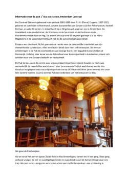 Informatie over de pub 1e klas op station Amsterdam Centraal