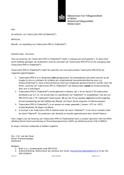 PPD-RT23 met 2 TE. Tubertest® moet tussen 48 uur tot