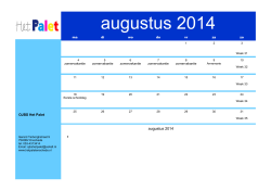kalender schooljaar 2014-2015