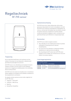 Productblad RF PIR sensor