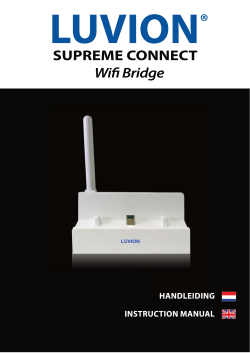 Handleiding – Supreme Connect – WiFi Bridge