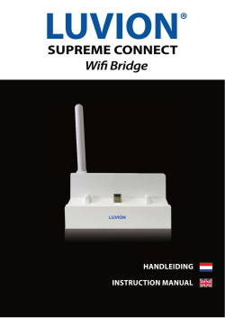 Handleiding &ndash; Supreme Connect &ndash; WiFi Bridge