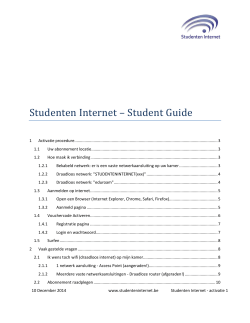 Studentengids - Studenten Internet