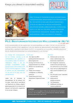 PLC Besturingstechnicus Mallenbouw (M/V) - AWL