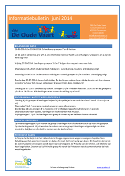 Informatiebulletin juni-juli 2014